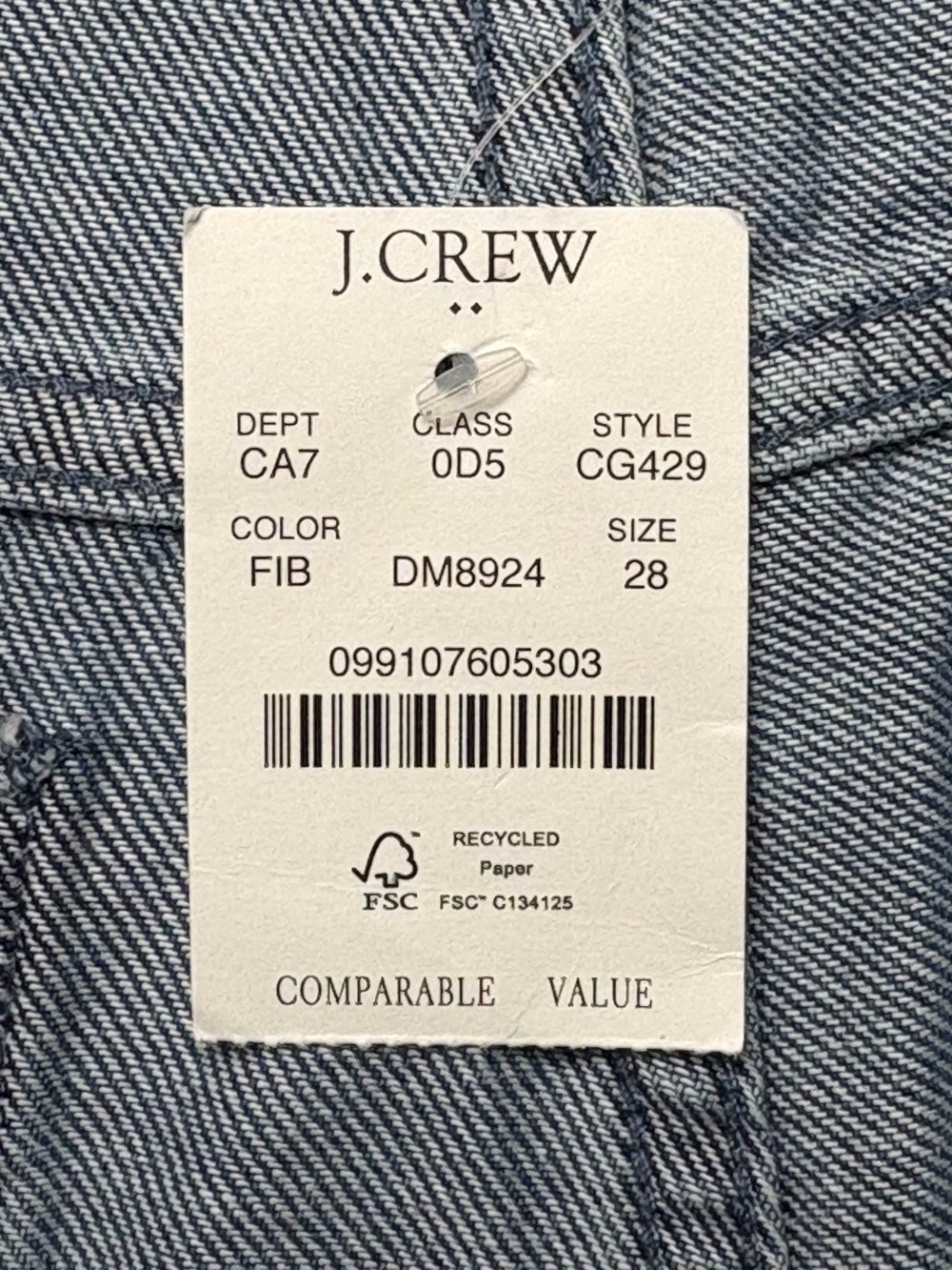 NWT J.Crew Drapey Wide-Leg Trouser Jeans Faded Indigo Blue CG429 Size 29 - Picture 12 of 12